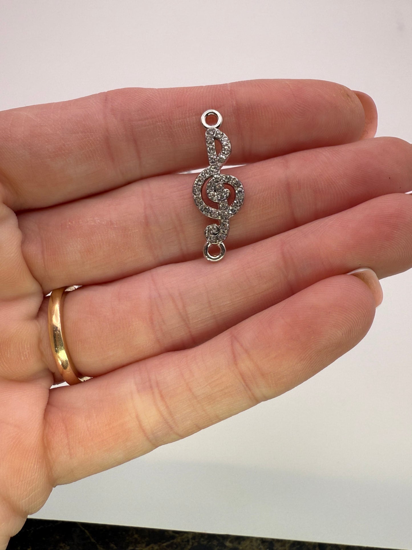 Silver Bling Music Note DIY Charms