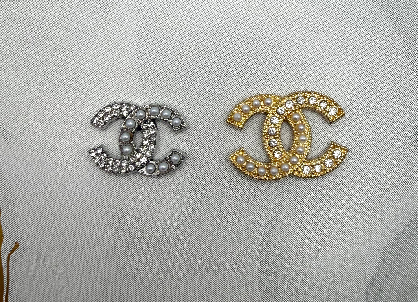 Silver & Gold CC Logo DIY Metal Charms