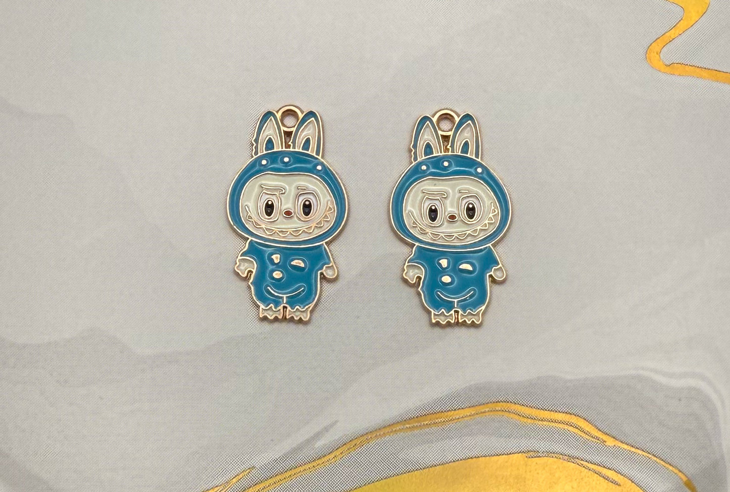 Labubu Colorful DIY Gold Metal Charms
