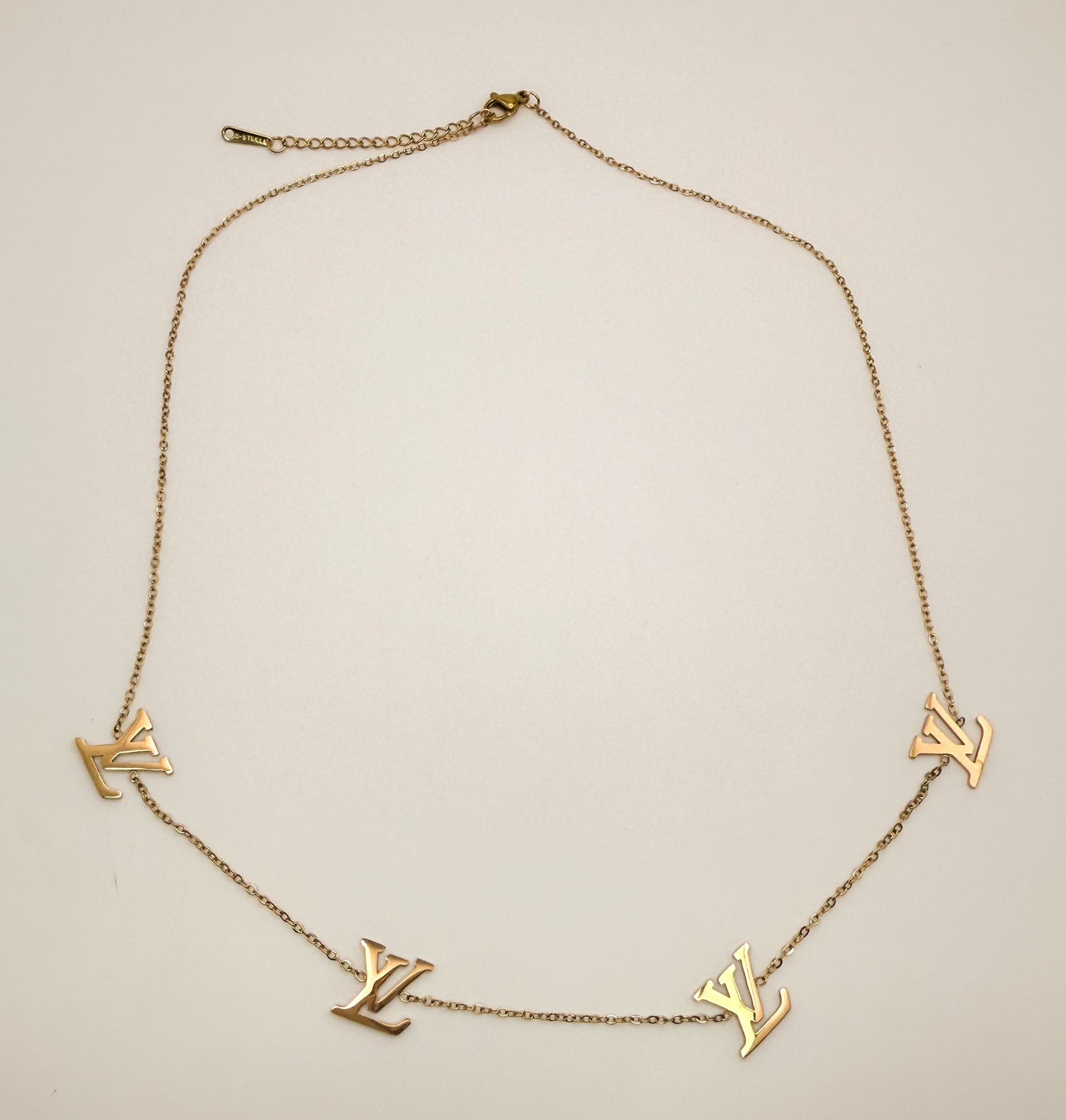 Gold LV Designer Adjustable Necklace