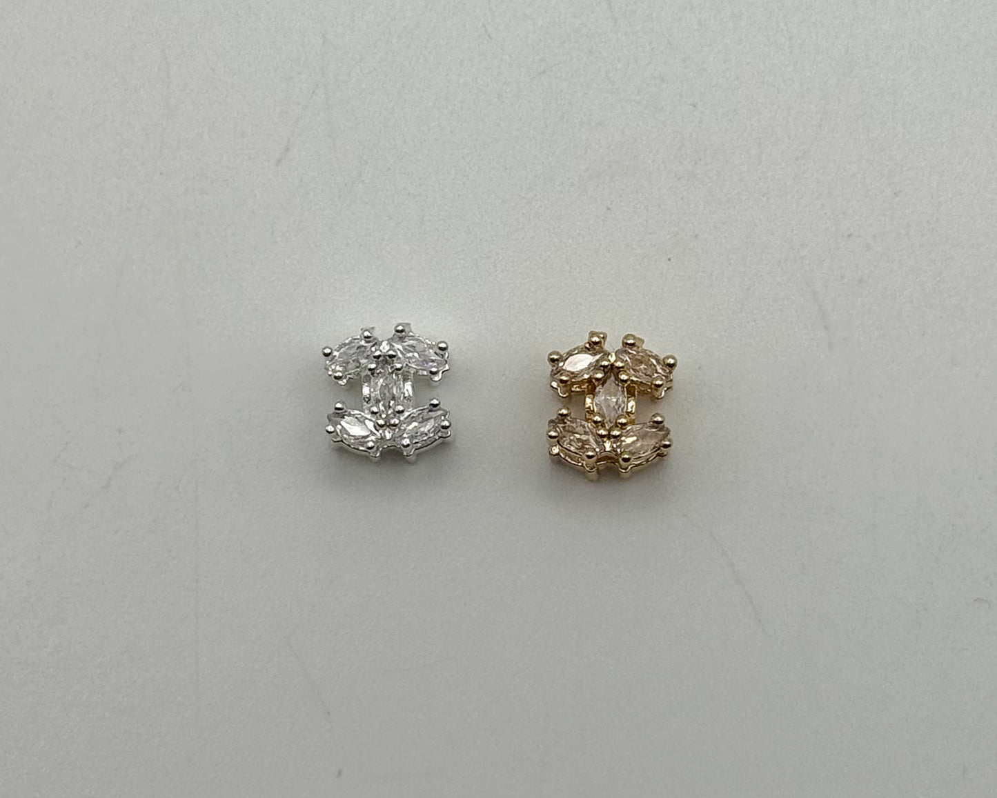 Mini CC Zircon Gold or Silver DIY Metal Spacer Charm Bead