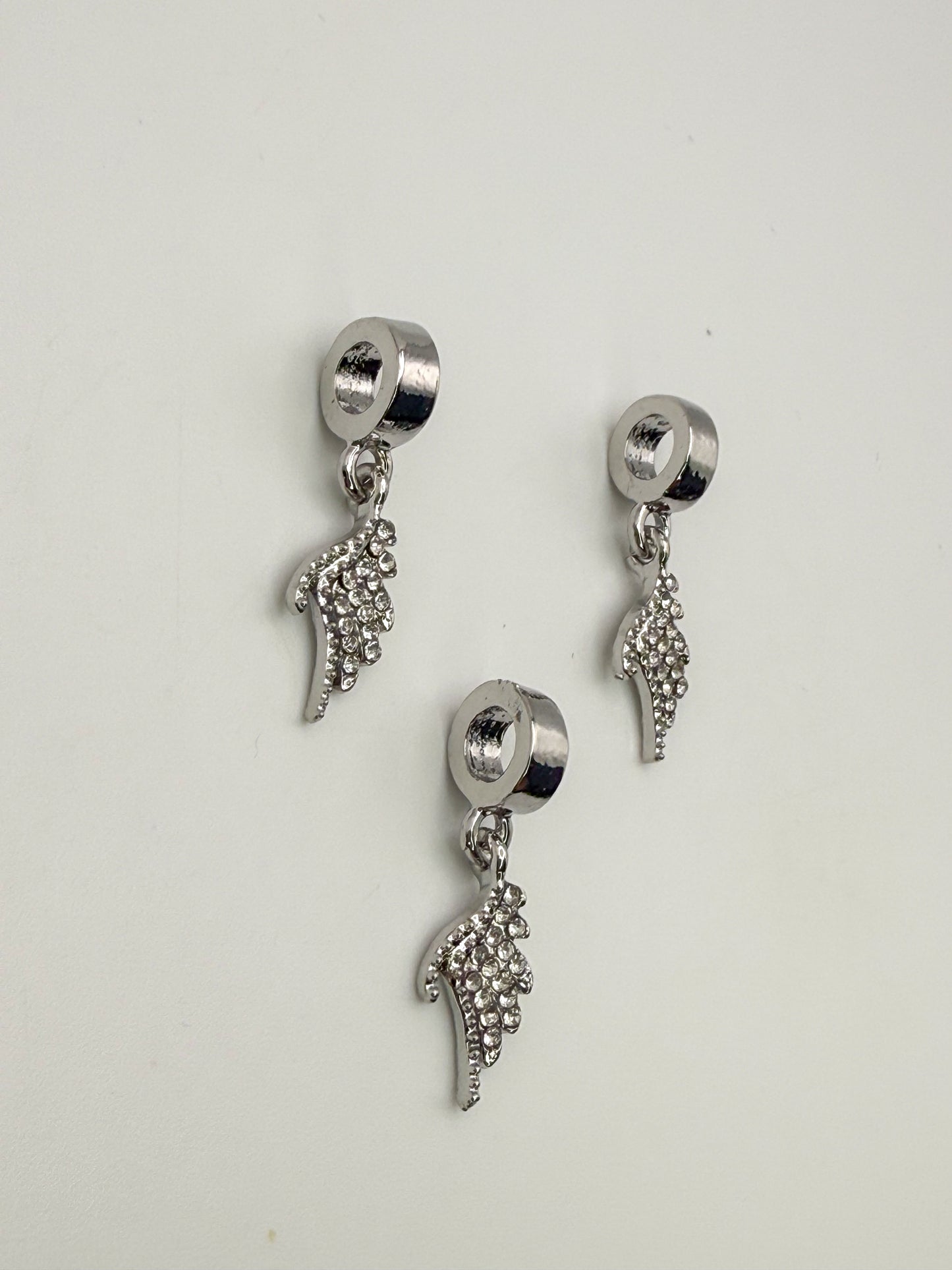 Silver Charm Bracelet DIY Charms-Coffee, Heart & Wings