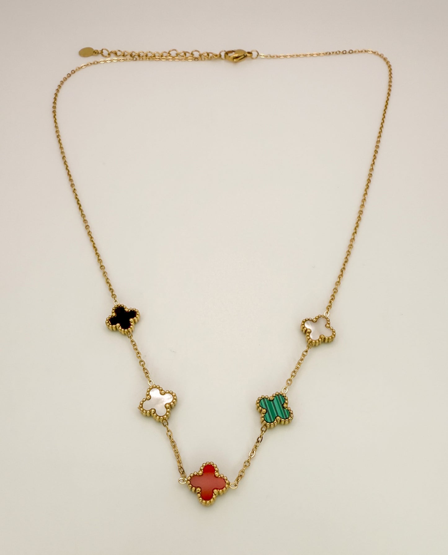 LV Multi Clover Gold Stainless Steel Adjustable Necklace