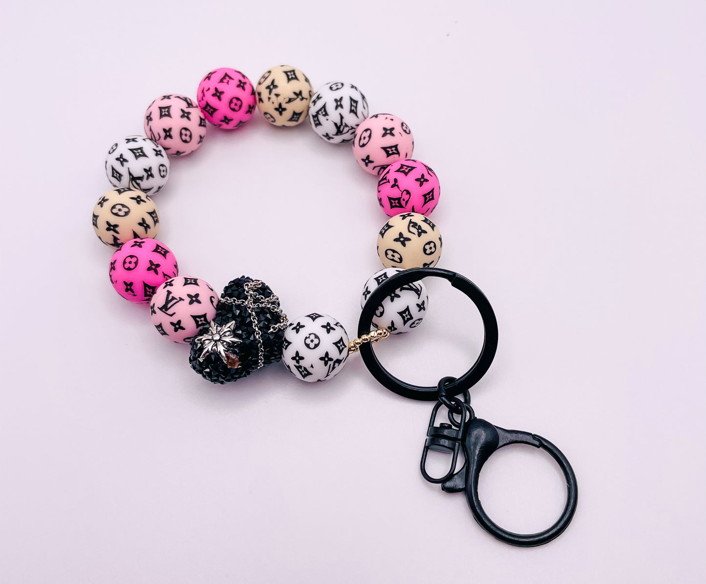 Silicone Luxury Designer Keychain Wristlet