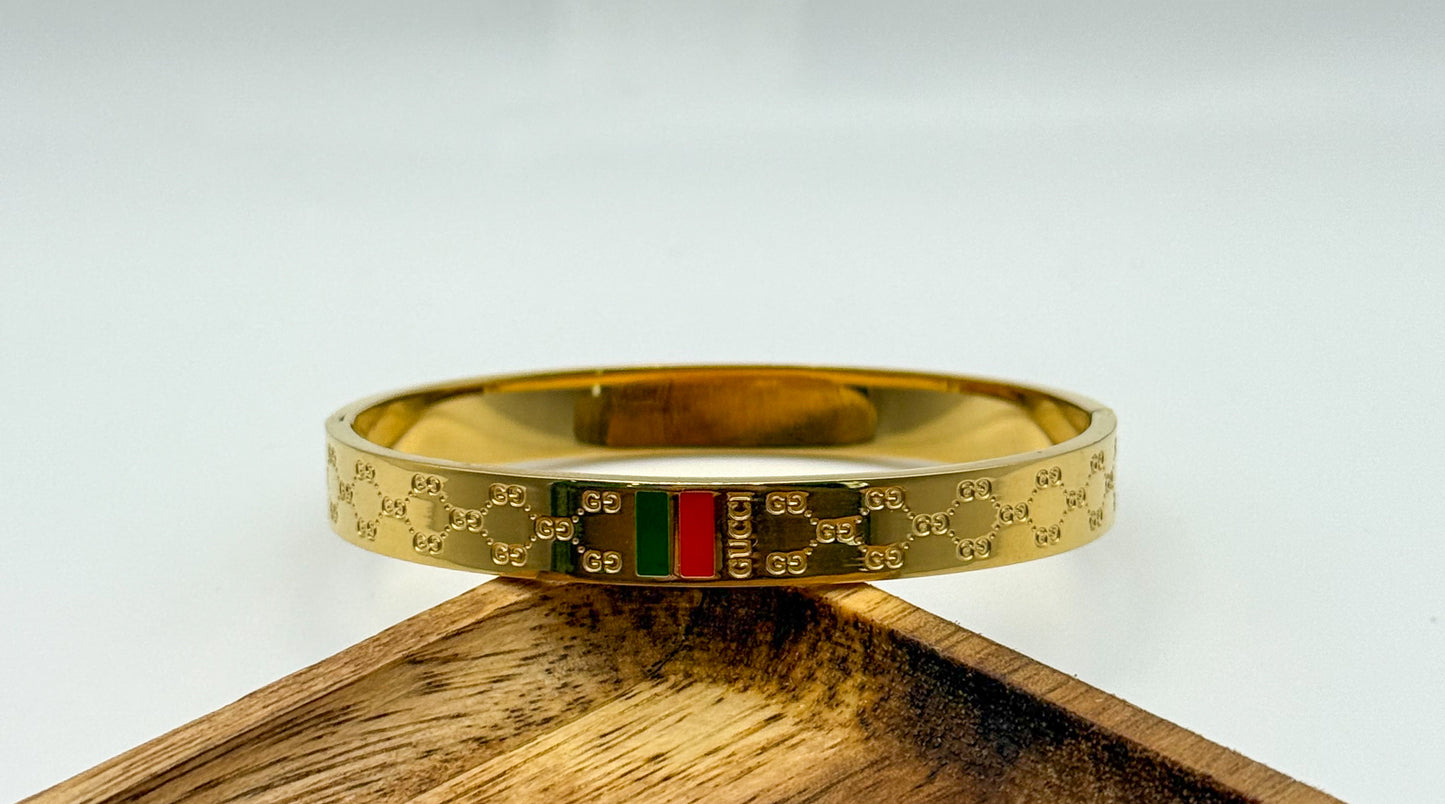 Gold Gucci Designer Bangle Bracelet