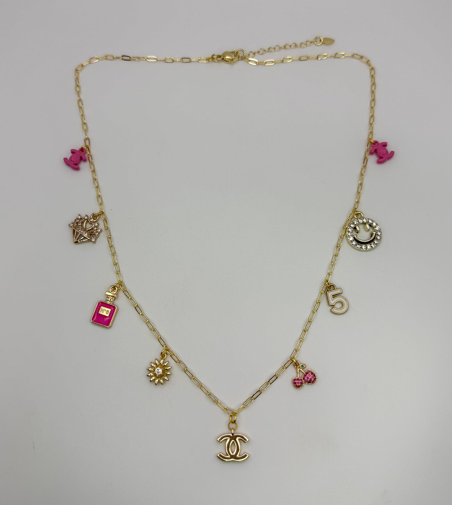 CC Gold Charm Necklace