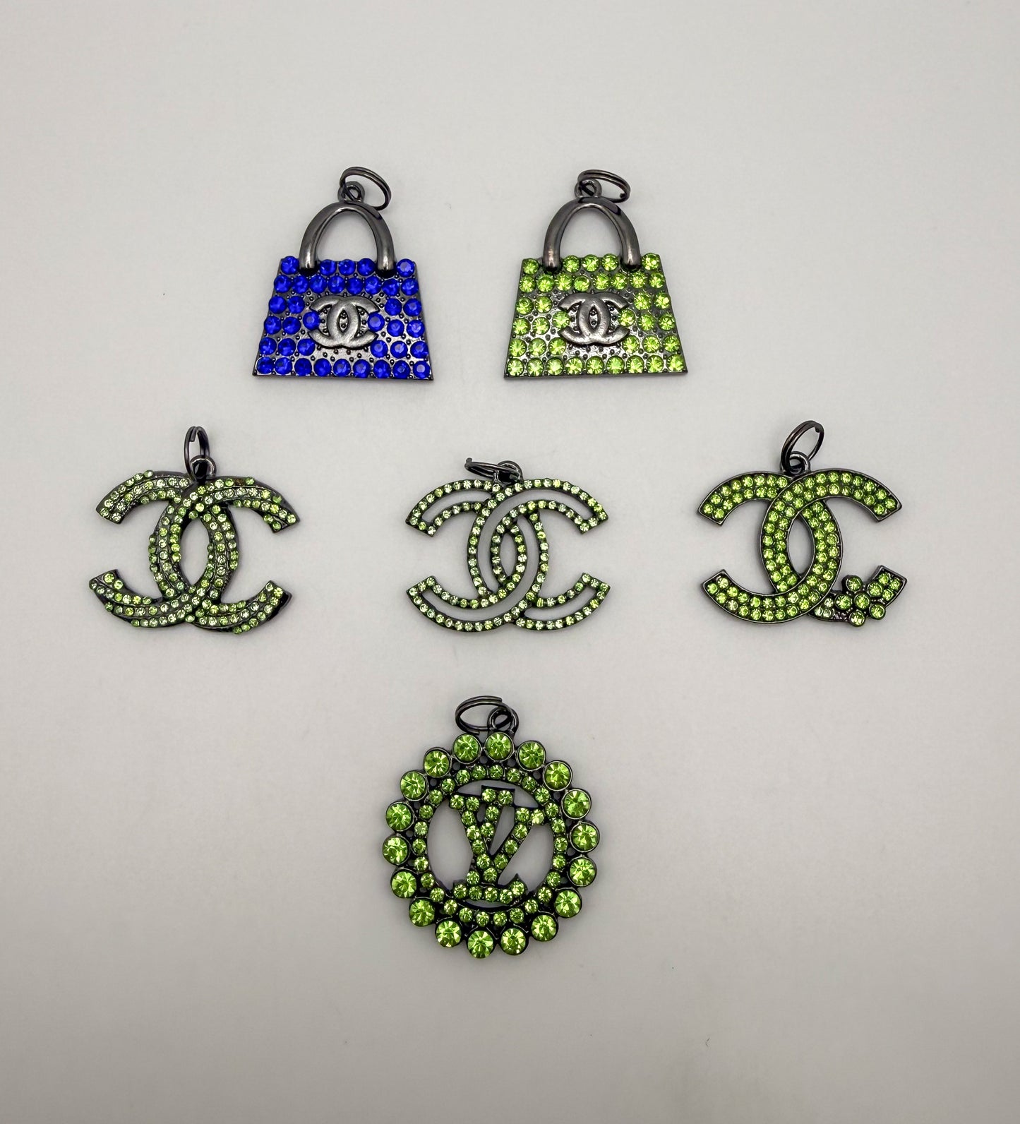 High Quality Designer Bling Black Metal Charm Pendants