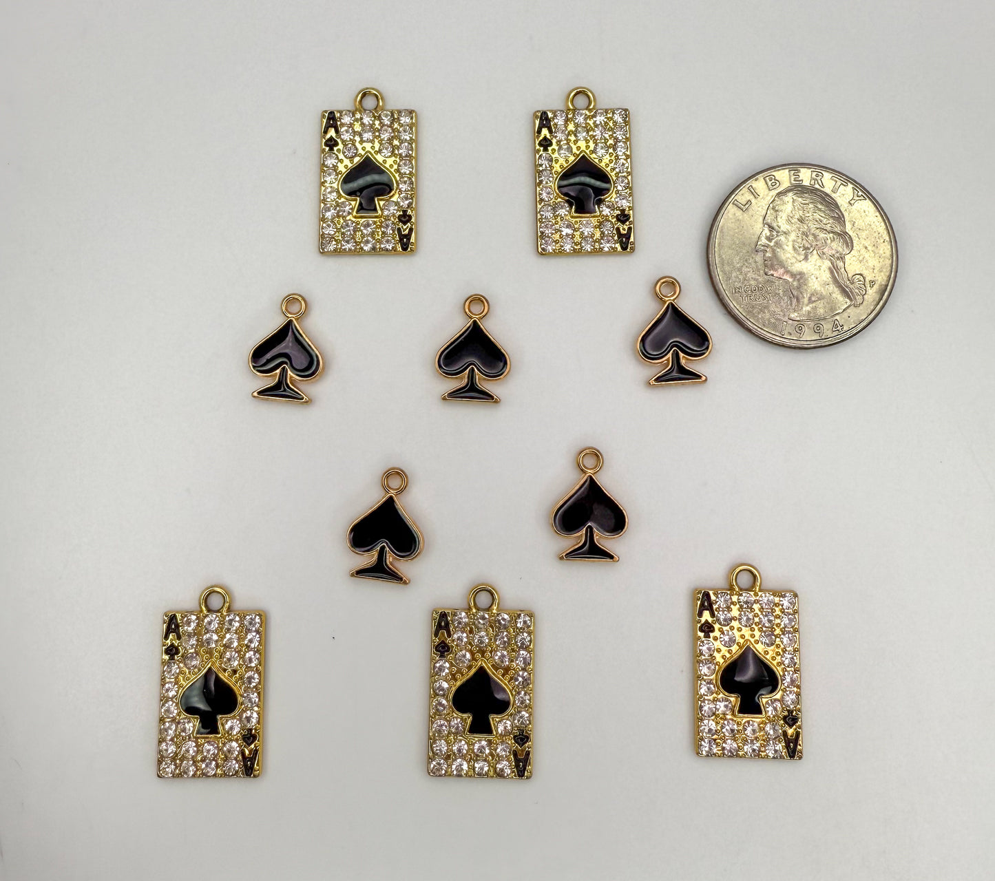 Gold Ace of Spades Card DIY Charm Mix