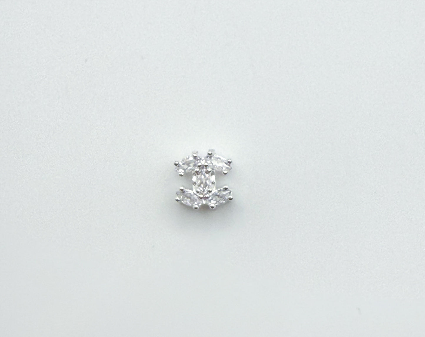 Mini CC Zircon Gold or Silver DIY Metal Spacer Charm Bead