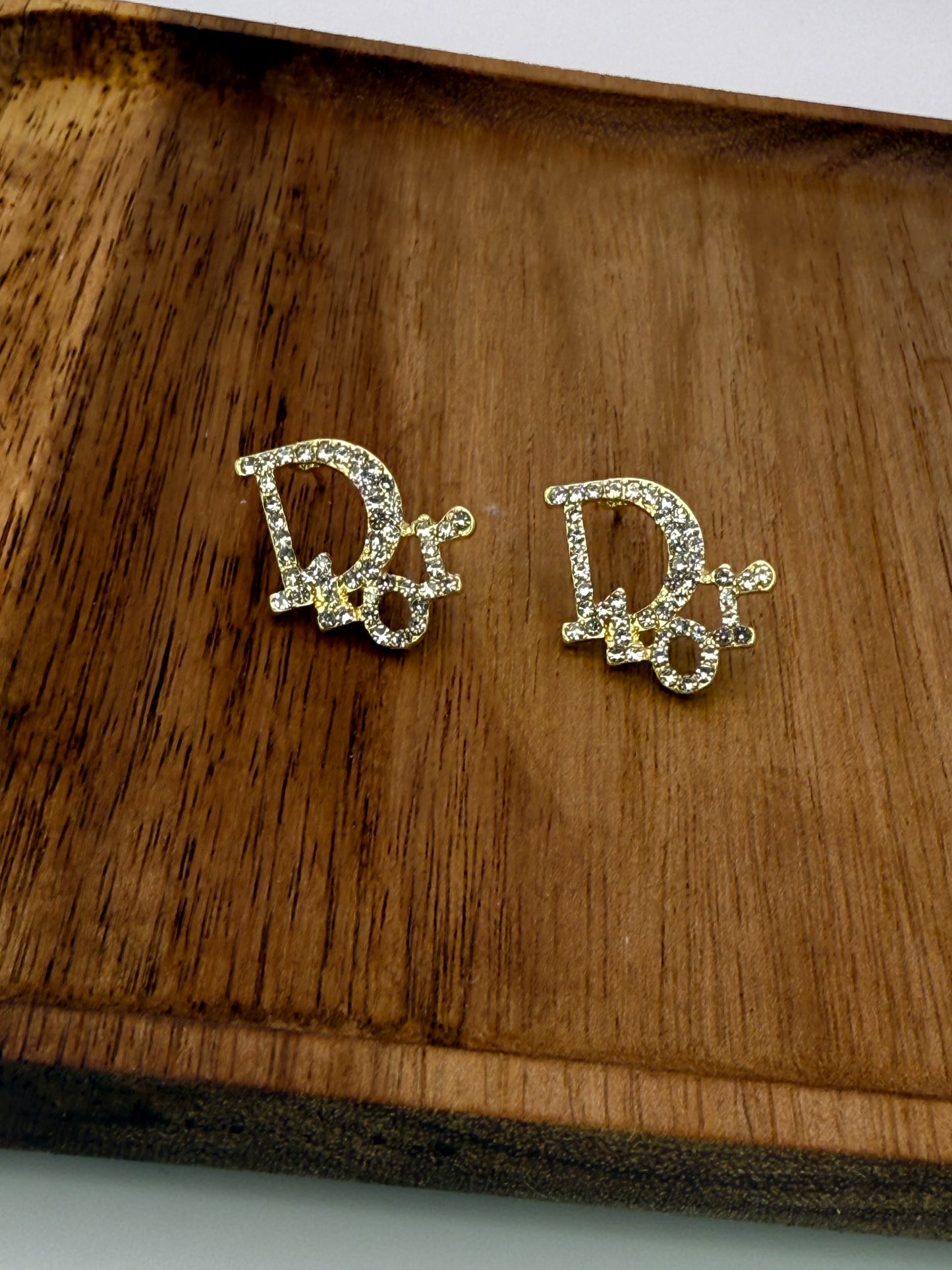Dior Gold Stud Earrings