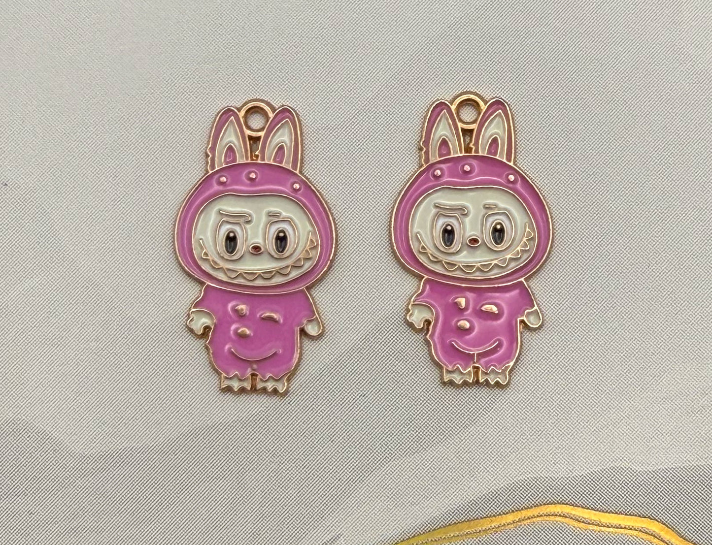 Labubu Colorful DIY Gold Metal Charms