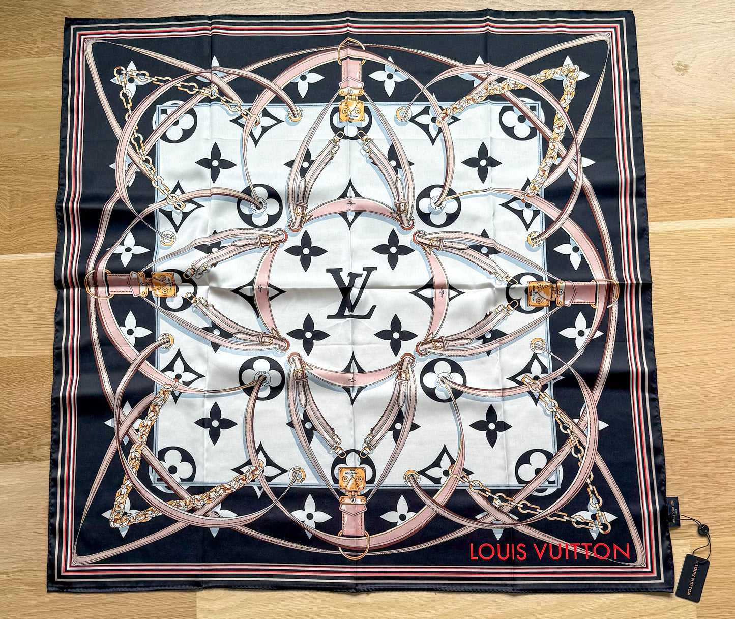 Designer LV & CC Silk Scarf Shawl Tapestry