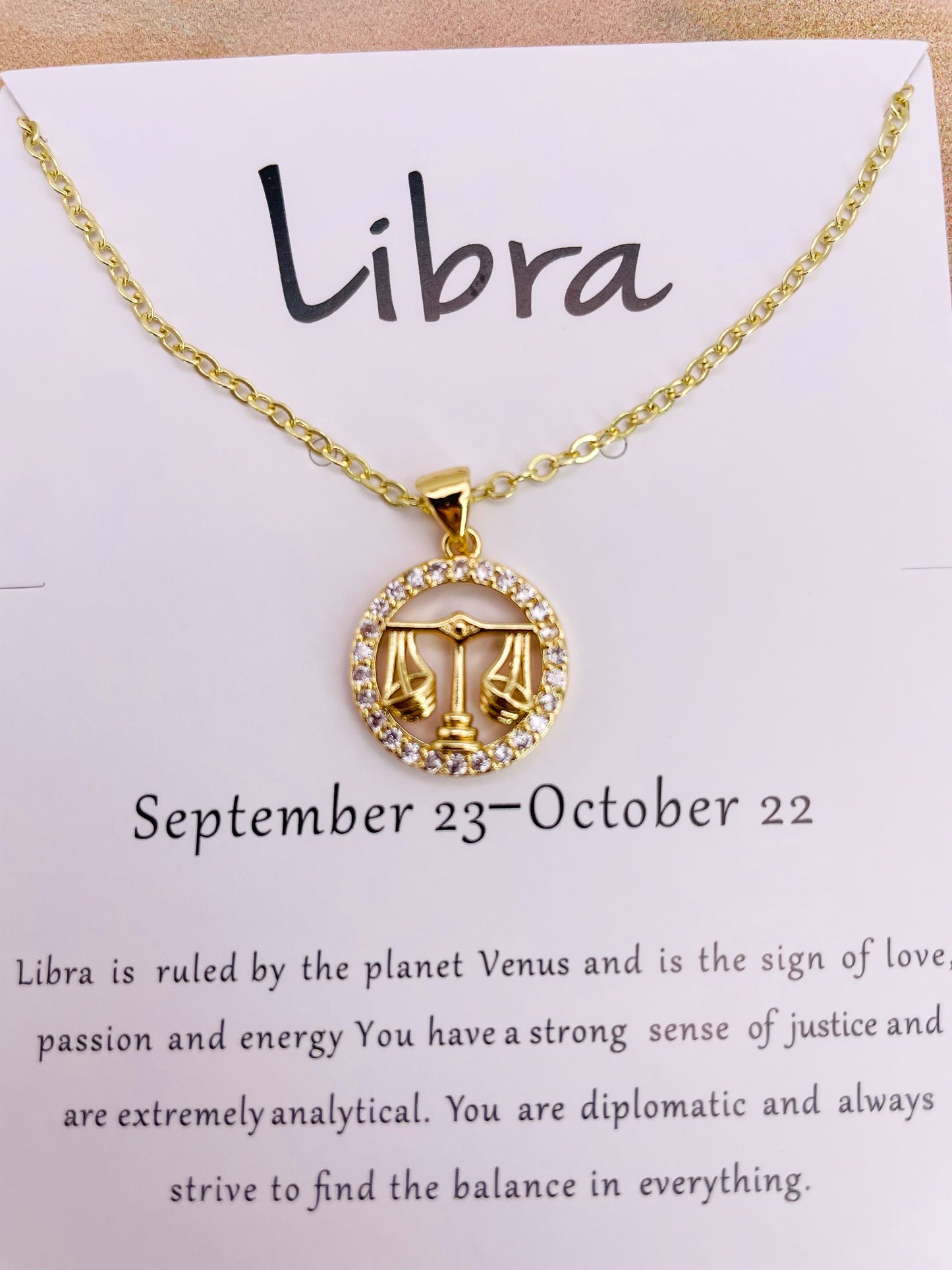 Zodiac Sign Bling Necklaces- S925 Sterling Silver or 14k Gold Overlay