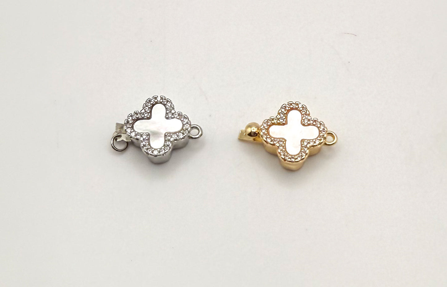 Mother of Pearl Clover Closure Clasp For Jewelry Making