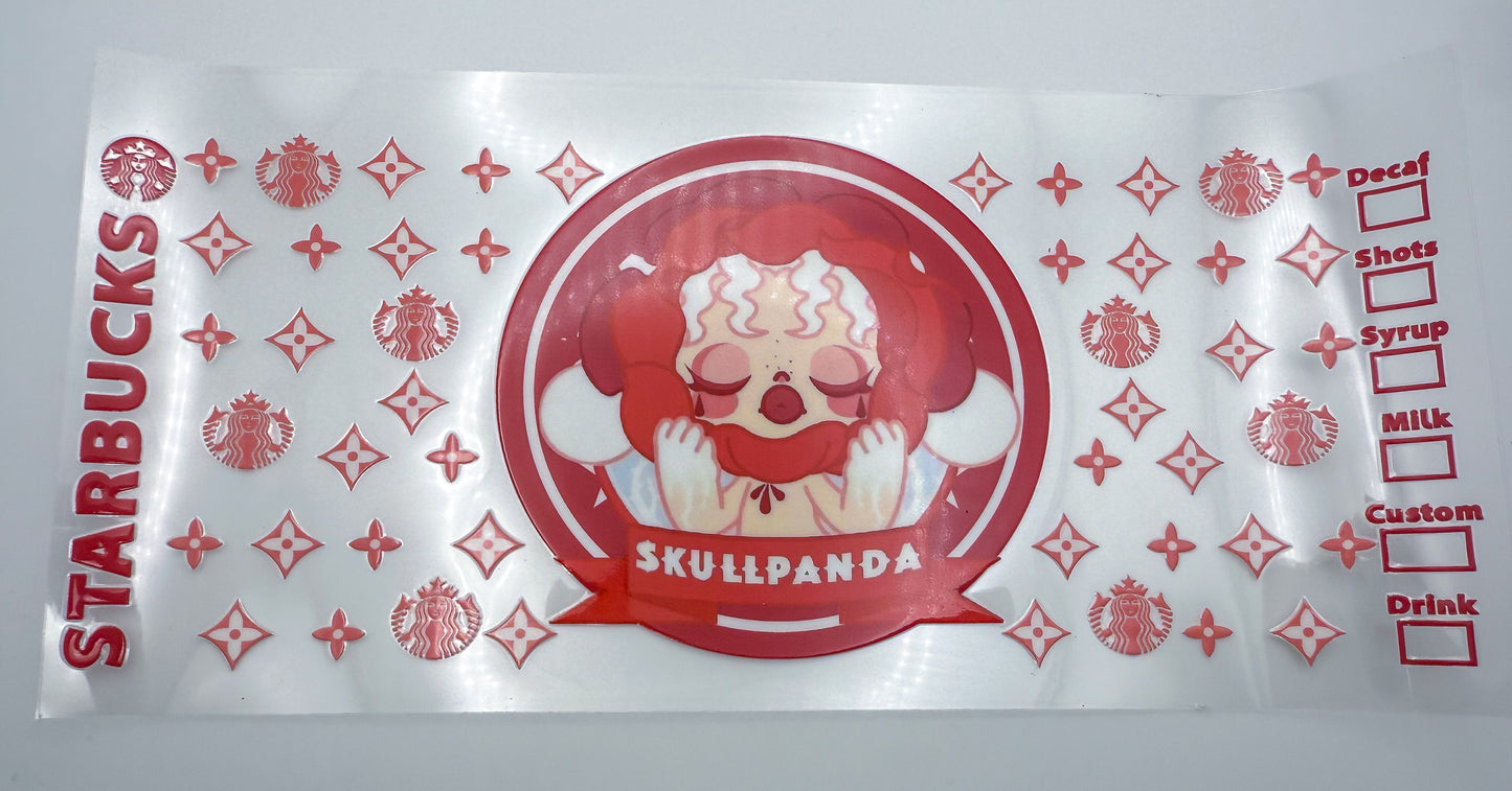 Designer & PopMart’s Skull Panda DTF Cup Wraps for DIY Cups