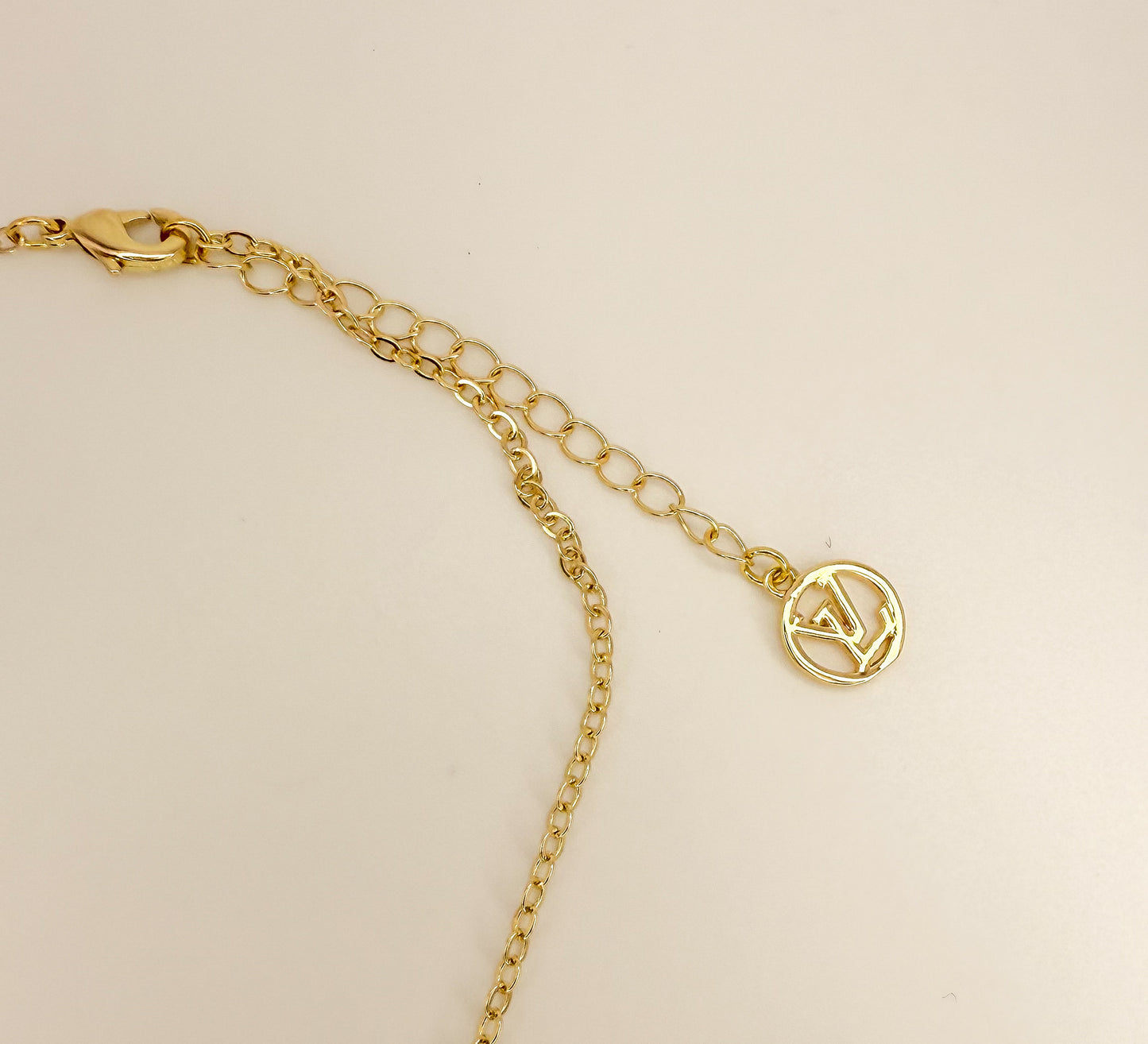 High Quality LV Designer Bling Gold Adjustable Necklace