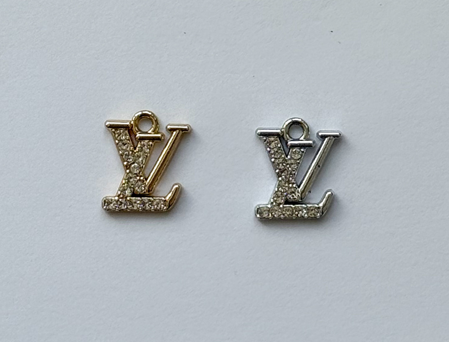 Bling LV Designer Gold or Silver DIY Charms