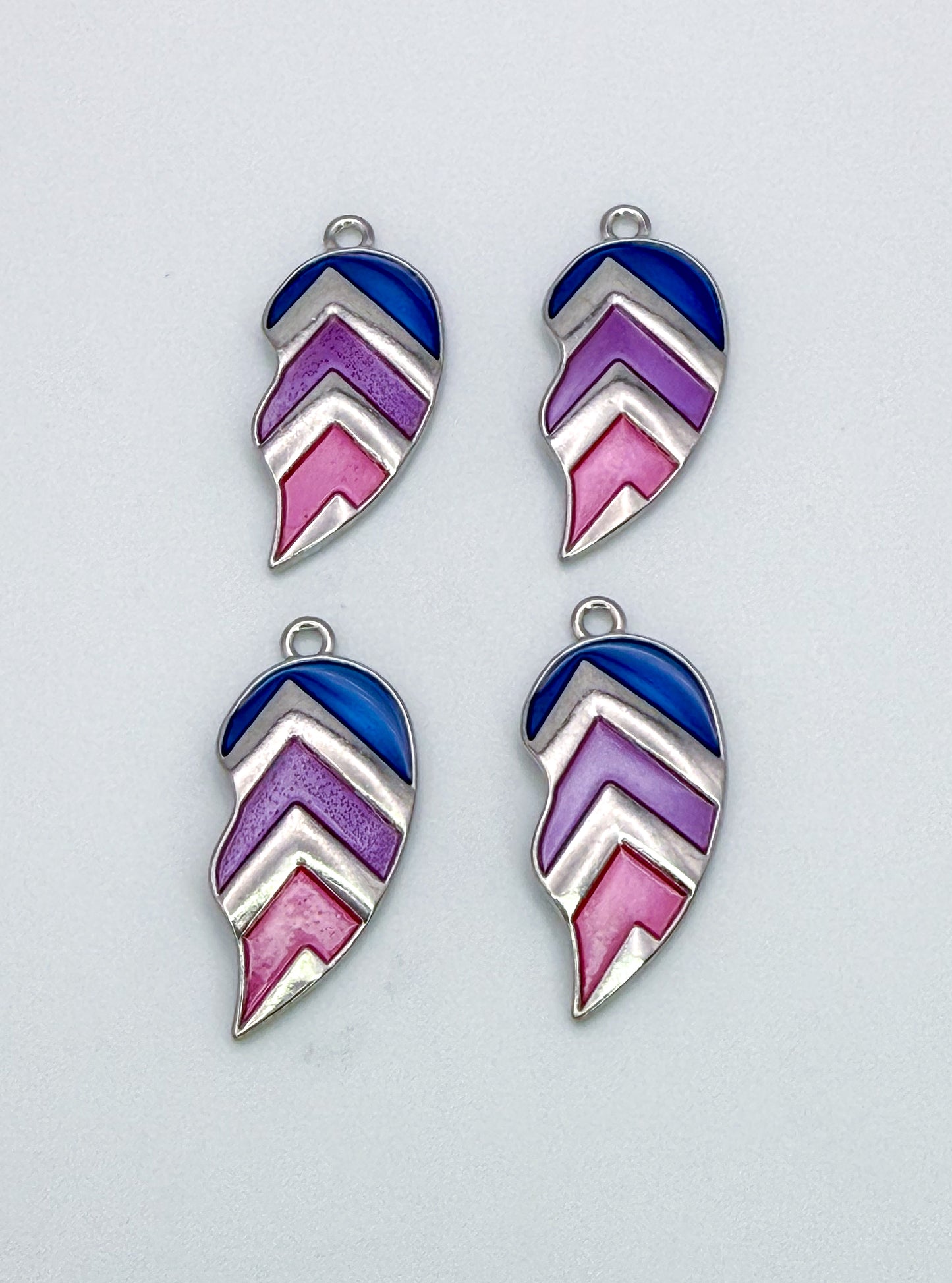 Silver Feather DIY Charm