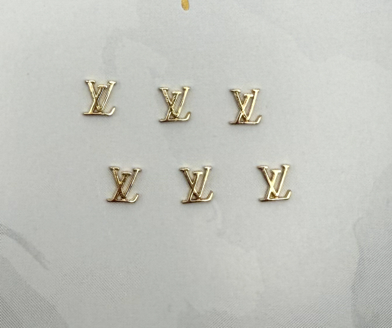 Gold Designer Mini Metal DIY Nail Charm