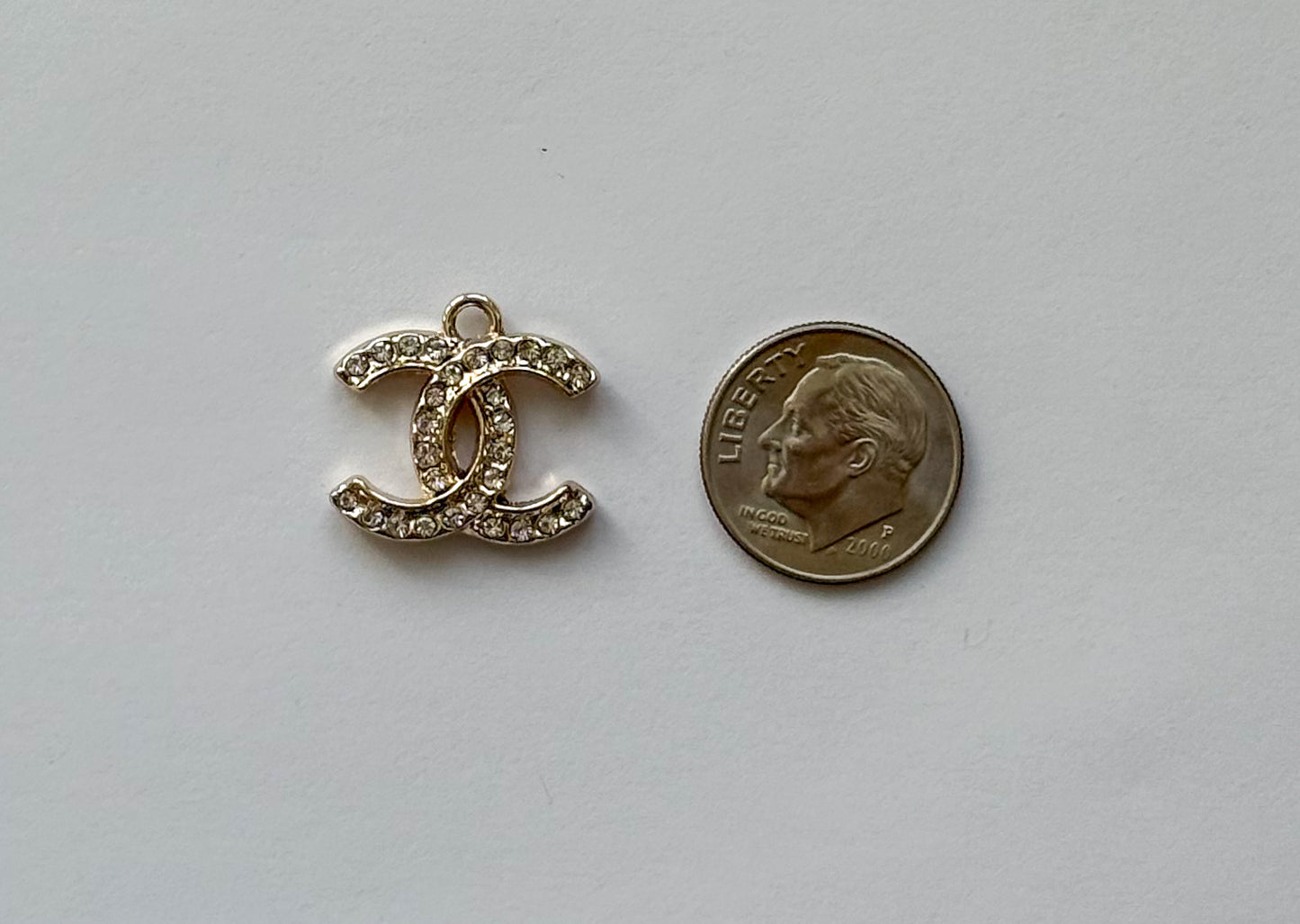 Gold HQ CC Designer DIY Charm Pendant