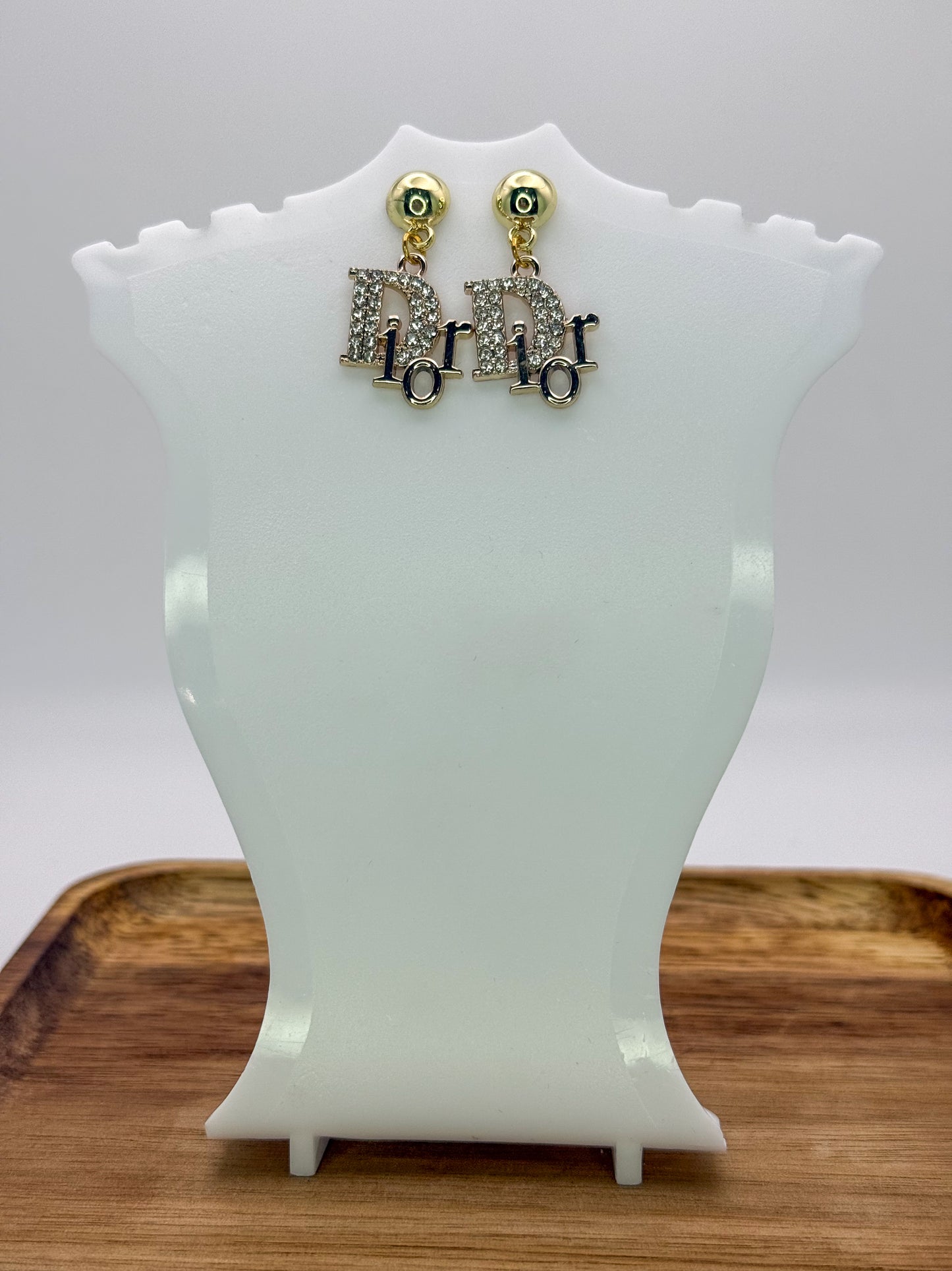 Dior Gold Stud Earrings