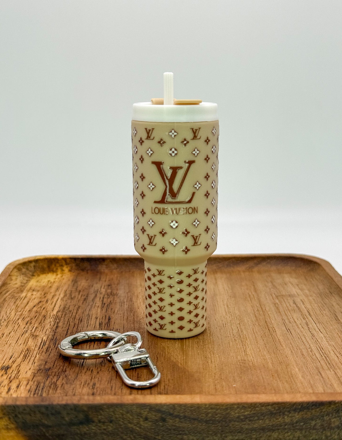 Designer Lipstick Holder Tumbler Cup Key Chain- LV, CC