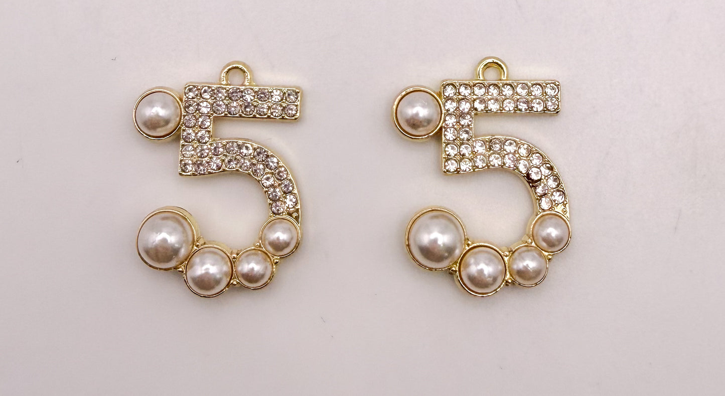 No. 5 CC Inspired Gold Metal Charms