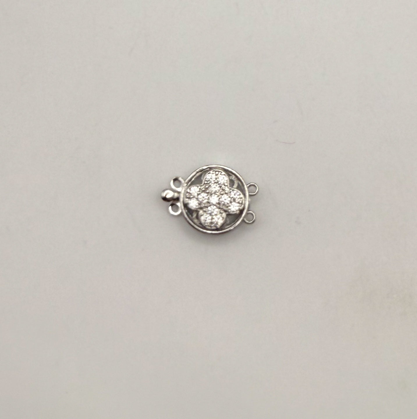 Gold & Silver Double Link Clover Closure Clasp for Jewelry Making