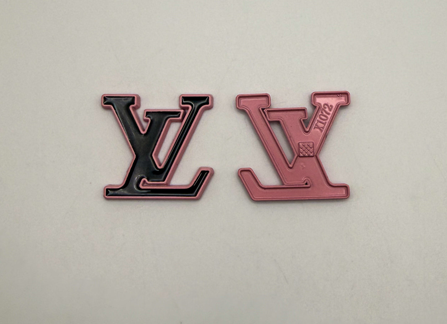 Pink & Black LV Metal DIY Charms