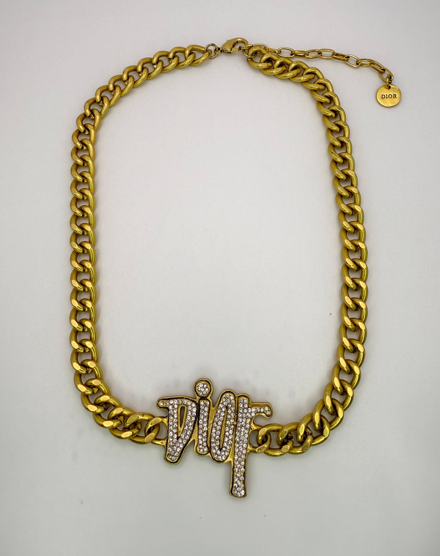 Gold DIOR Designer Pendant Cuban Necklaces