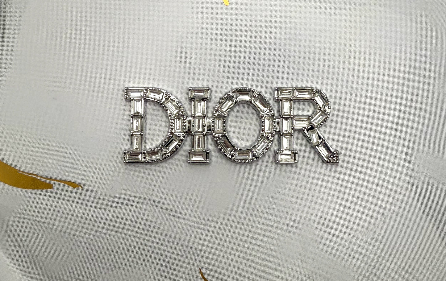 Silver Big Size Crystal Clear YSL & Dior DIY Metal Charms