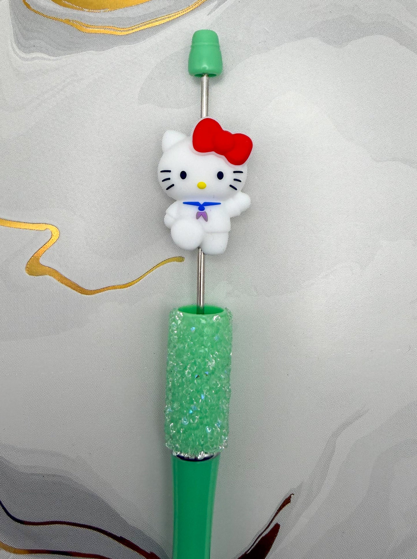 3D Hello Kitty Silicone DIY Pen Focal Bead