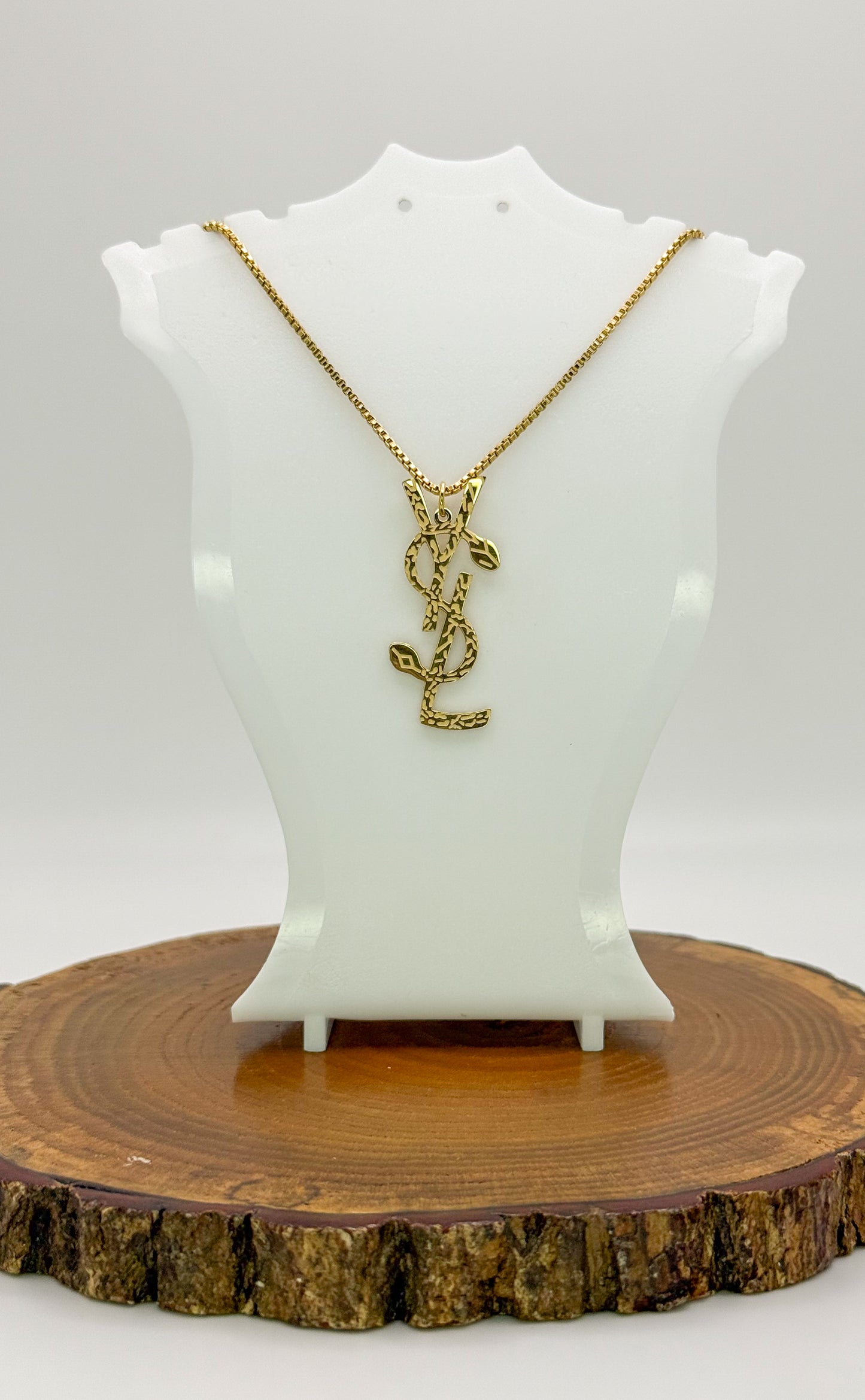 YSL Designer Gold Stainless Steel Necklace