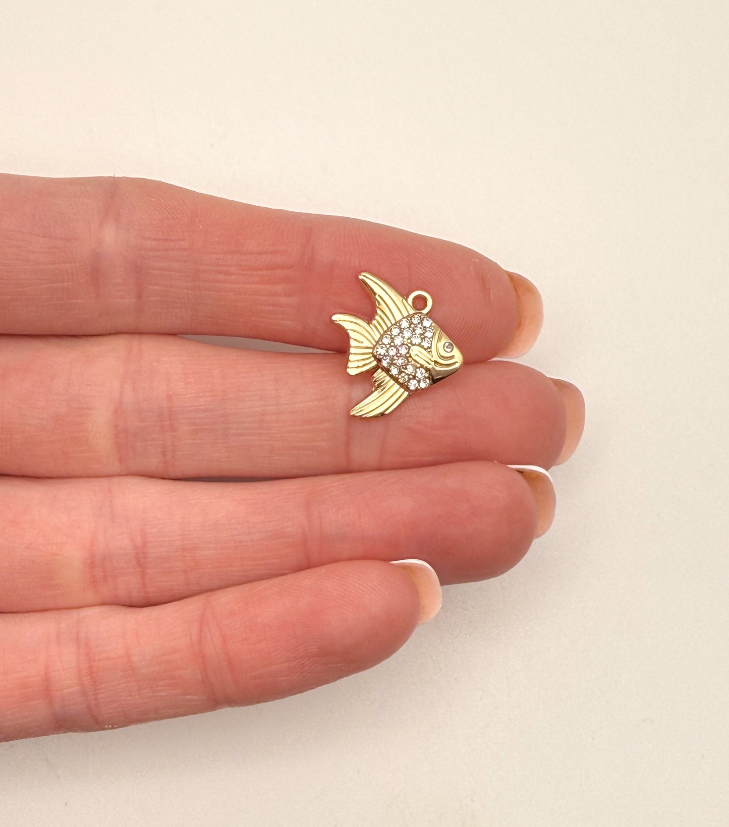 Sparkling Gold Seahorse or Ocean Fish DIY Charms
