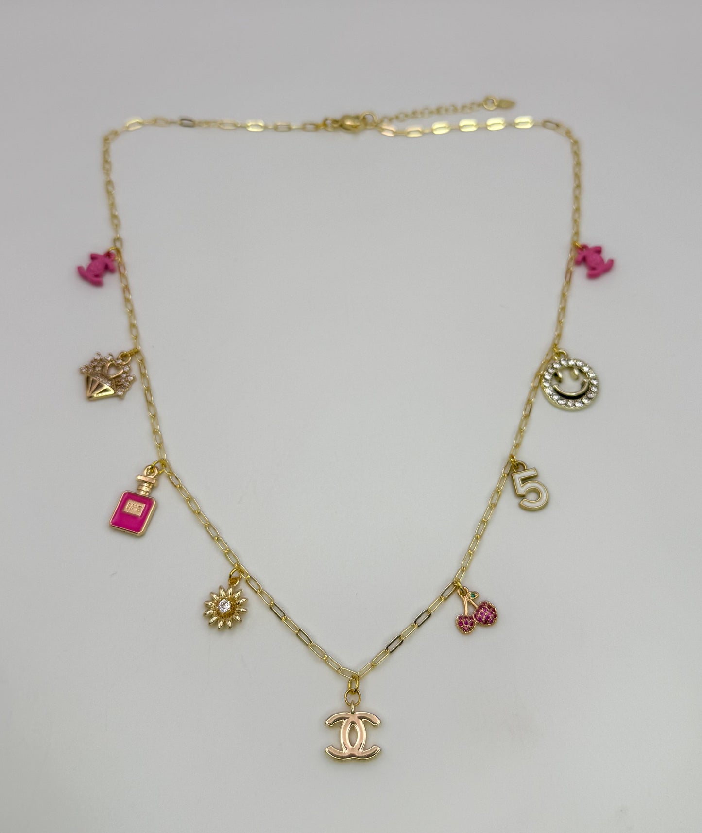 CC Gold Charm Necklace