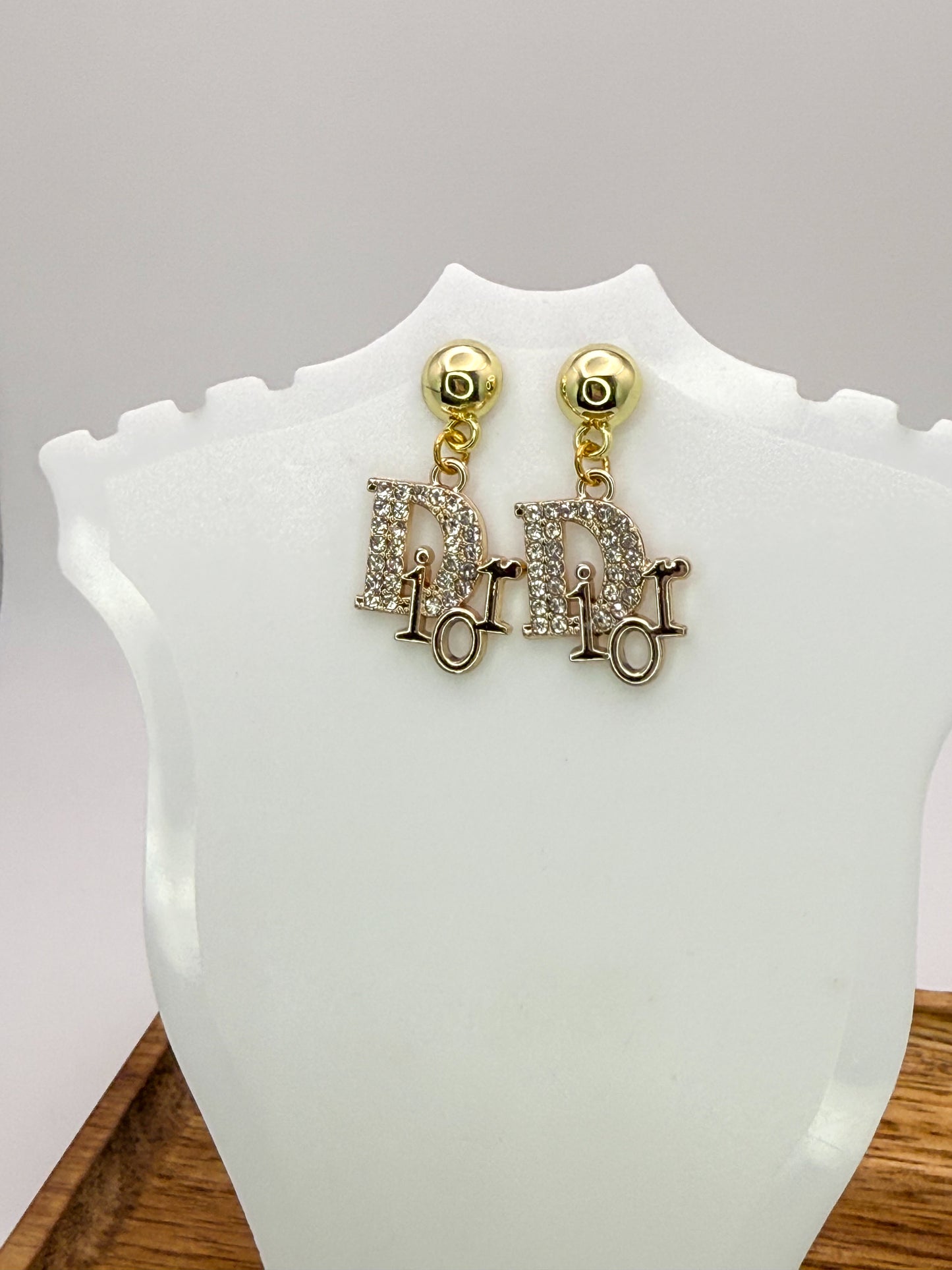 Dior Gold Stud Earrings