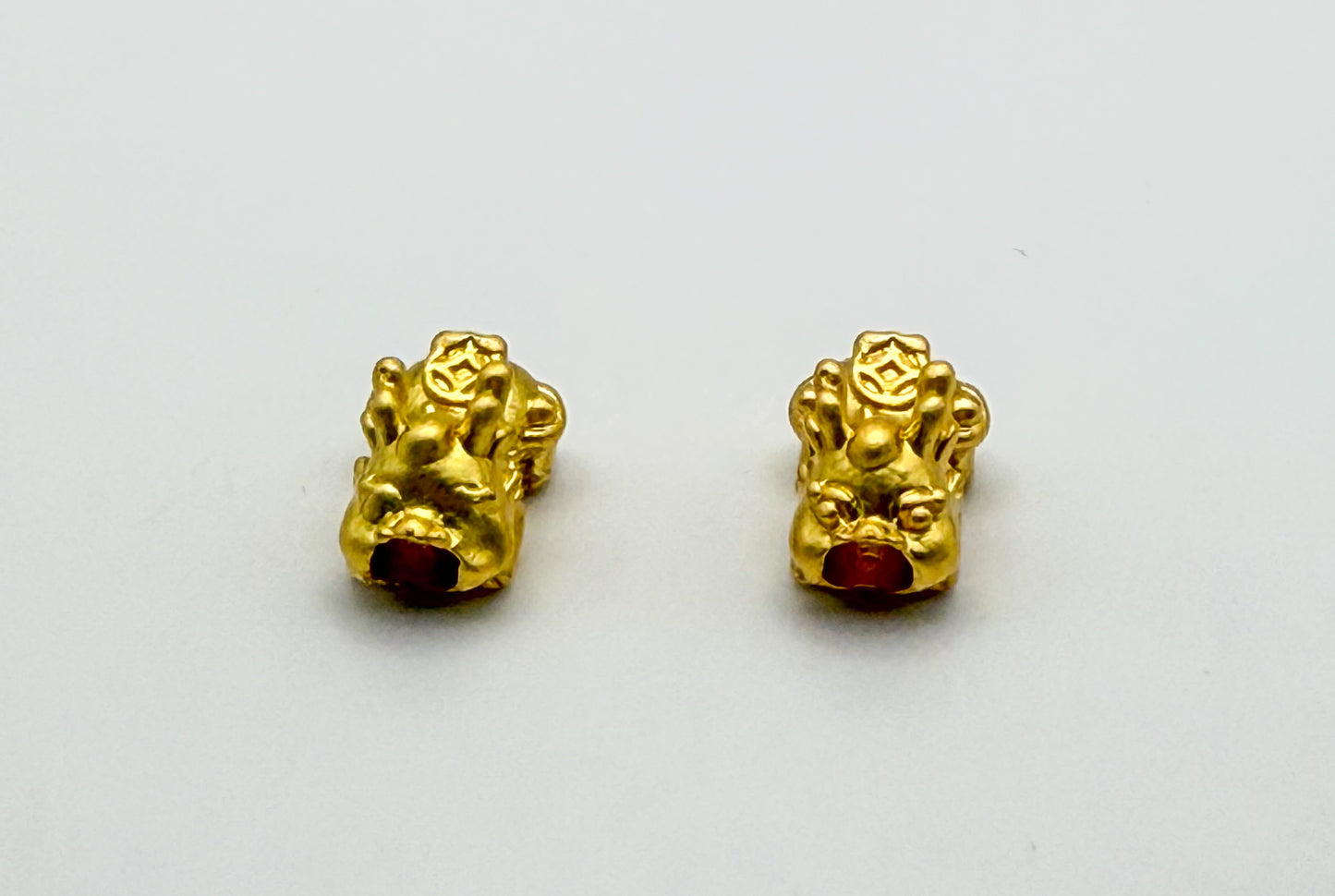 Gold & Silver Pixiu Spacer Charm 3D Bead