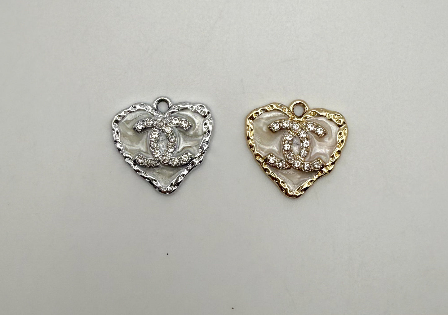 CC Heart Gold & Silver DIY Charms