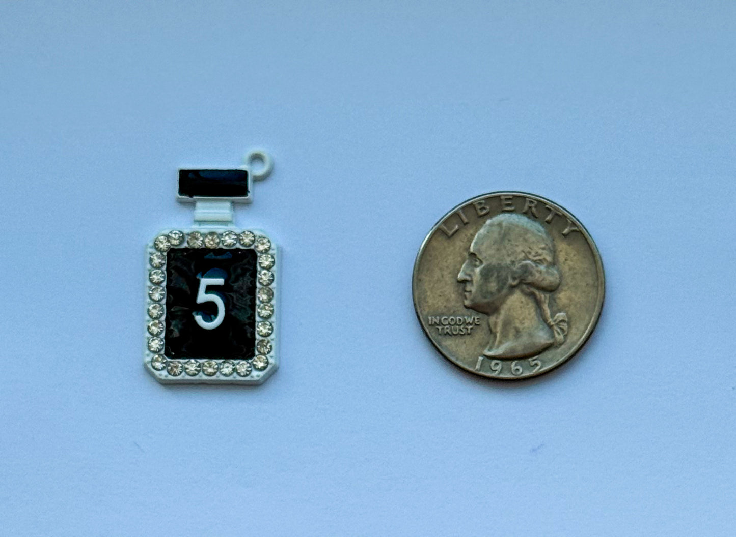 Black & White No. 5 Perfume Bottle DIY Metal Charms