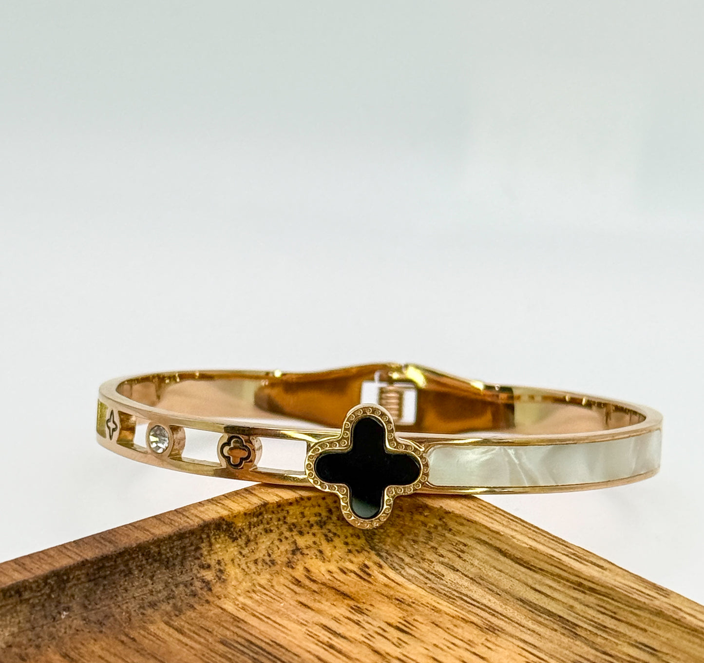 LV Clover Rose Gold Bangle Bracelet