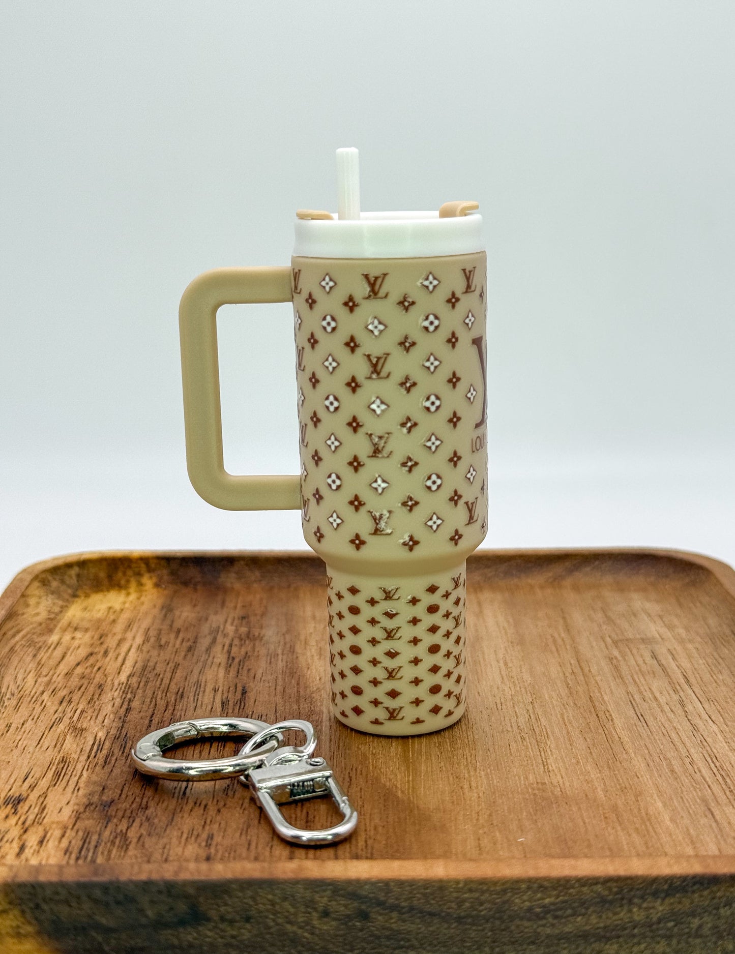 Designer Lipstick Holder Tumbler Cup Key Chain- LV, CC