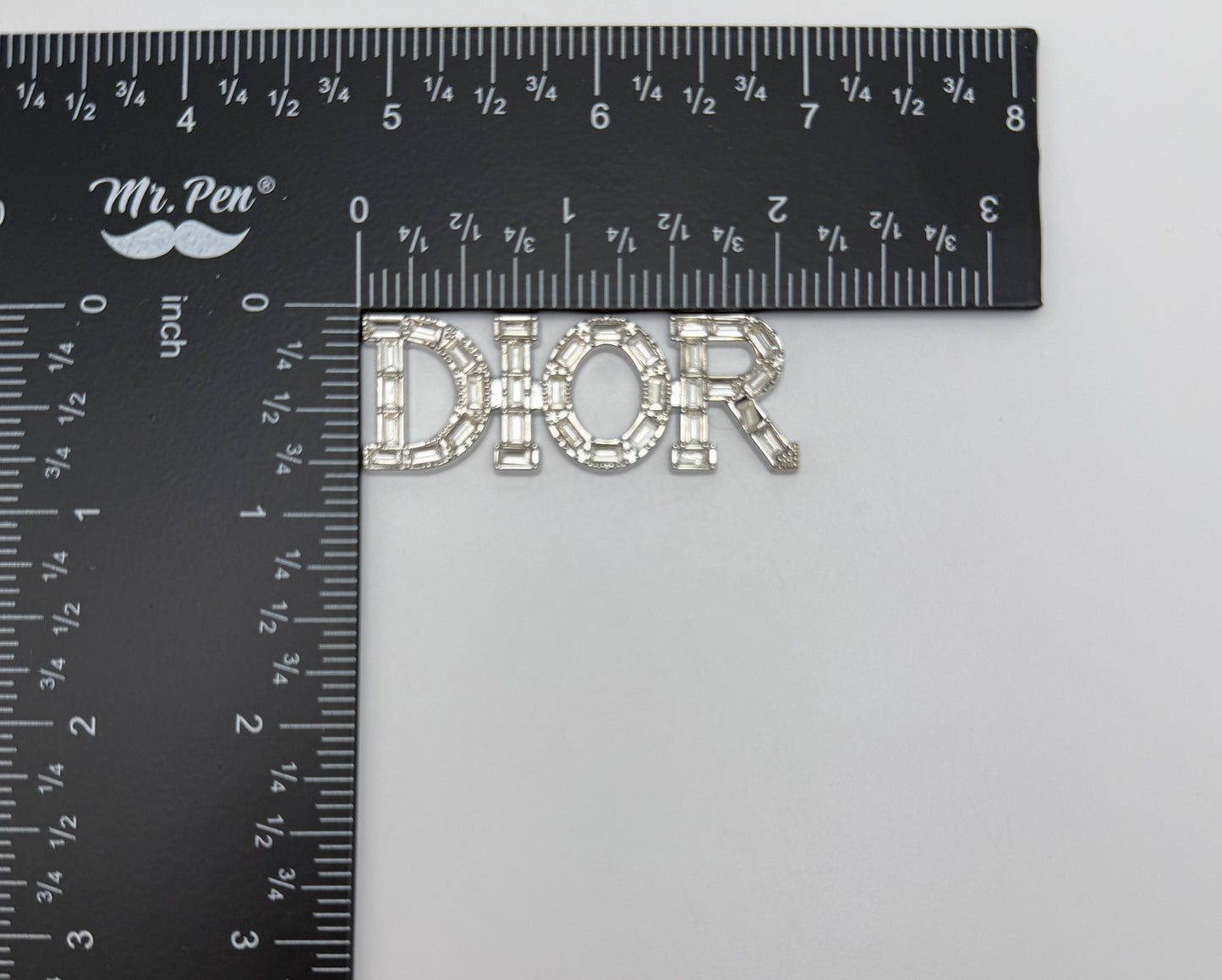 Silver Big Size Crystal Clear YSL & Dior DIY Metal Charms