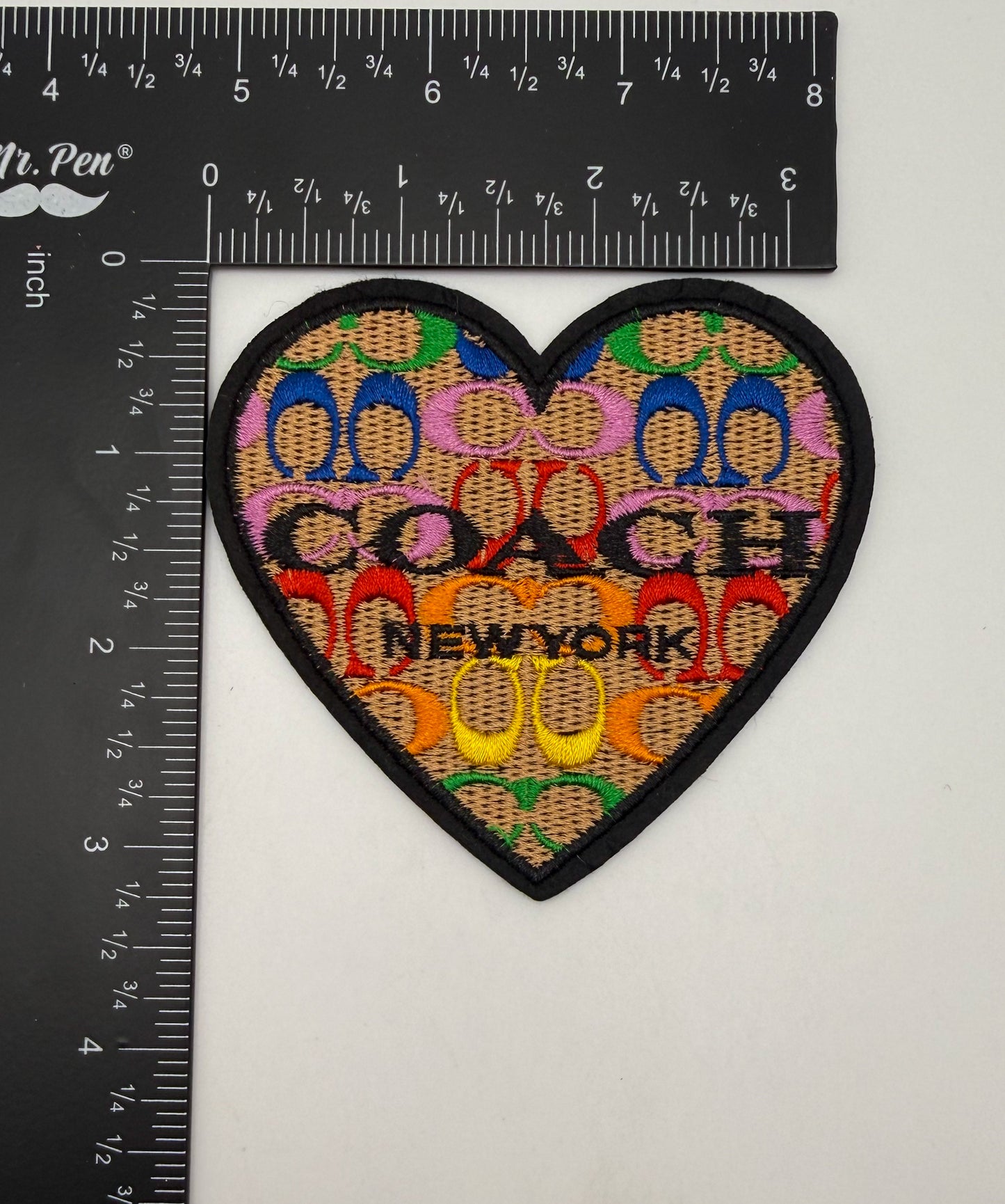 Coach Colorful Heart DIY Glue Sew On Fabric Patch