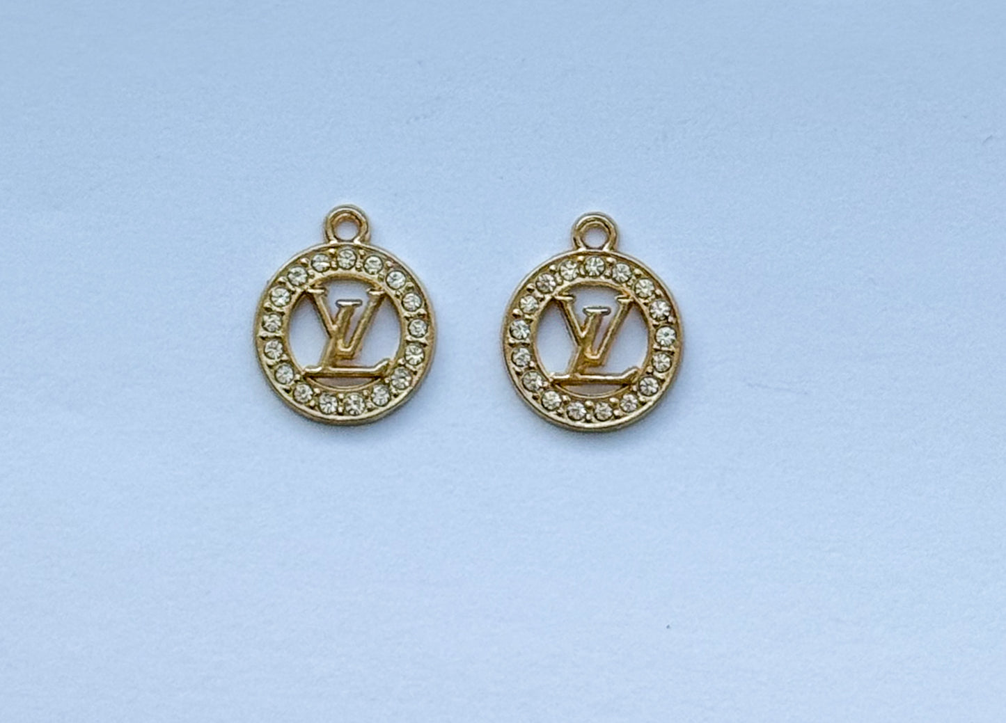 Small Round LV Gold DIY Metal Charms