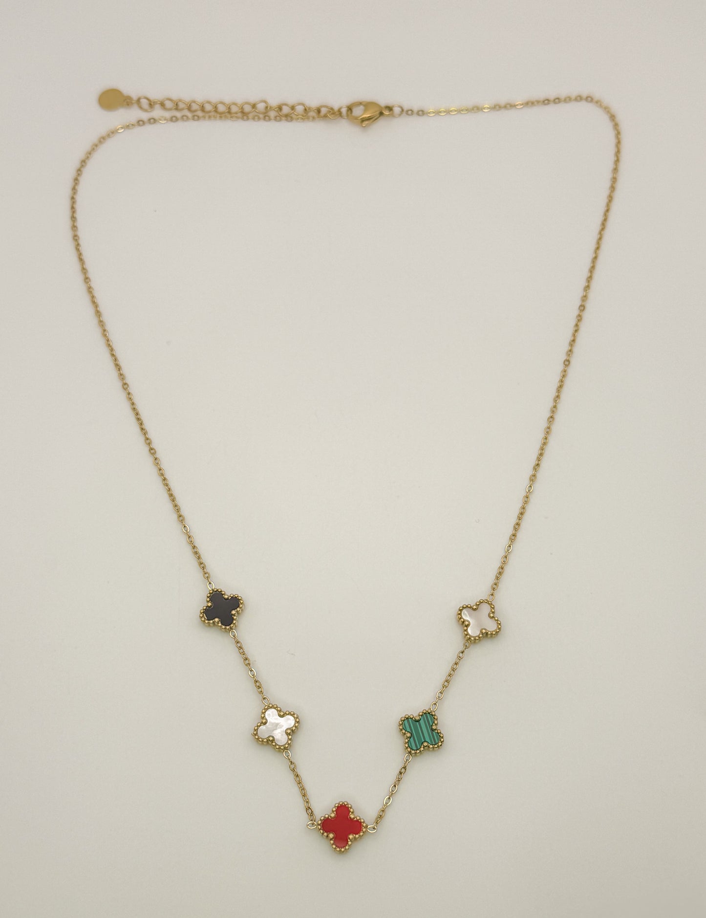 LV Multi Clover Gold Stainless Steel Adjustable Necklace