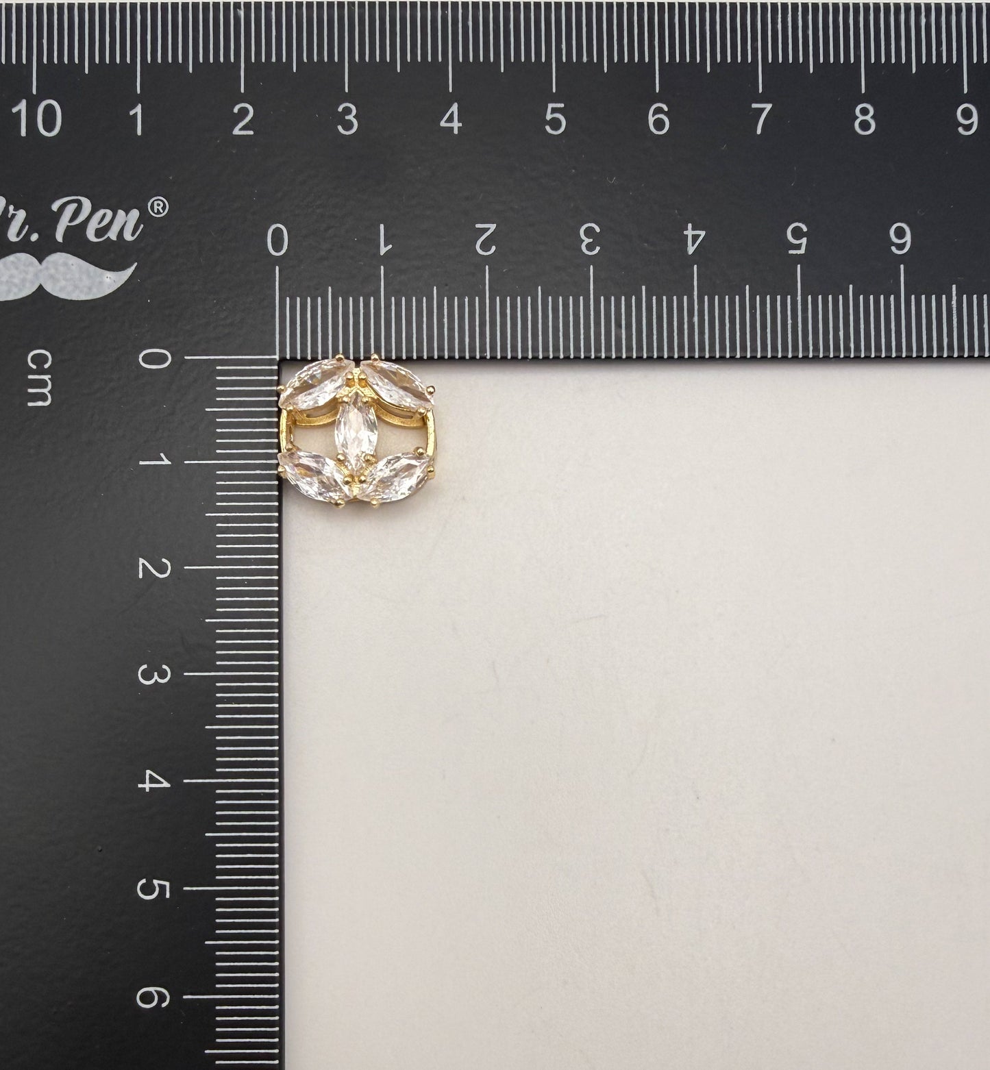 Big CC Rhinestone Gold or Silver Spacer Metal Charm Bead for DIY Jewelry Making