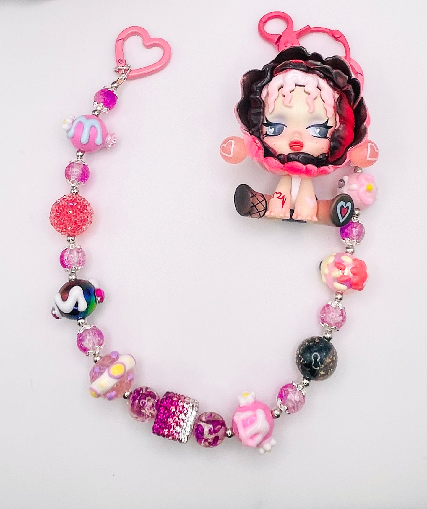 Pop Mart’s Skull Panda Luxury Charm Key Chain, Handbag Decor Strap