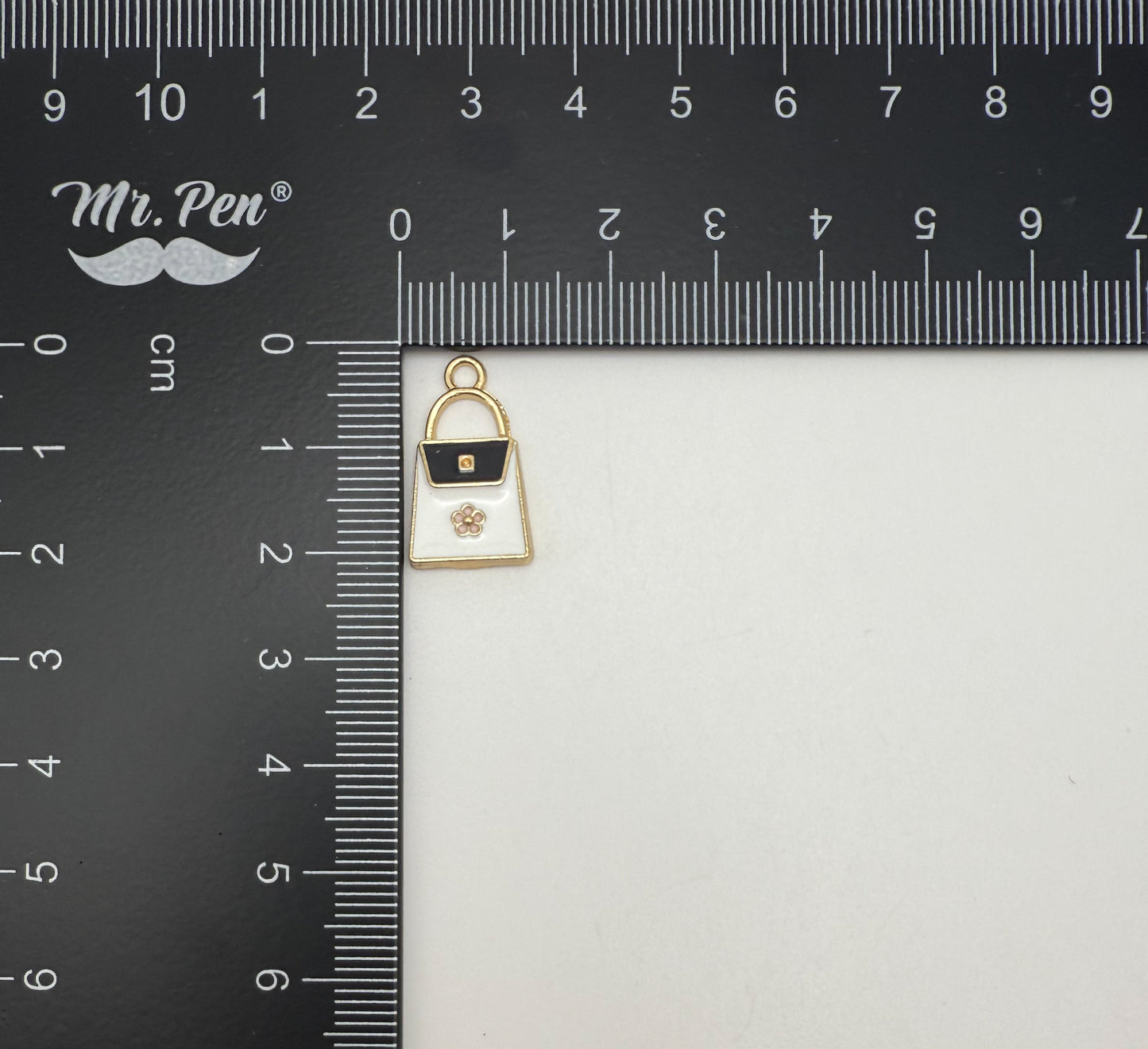 Gold & White Purse DIY Metal Charm set