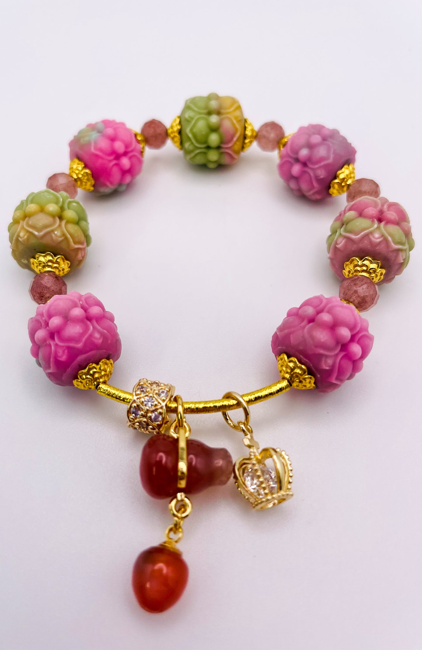 YanYuan Agate Powder Pressed Statement Bracelets