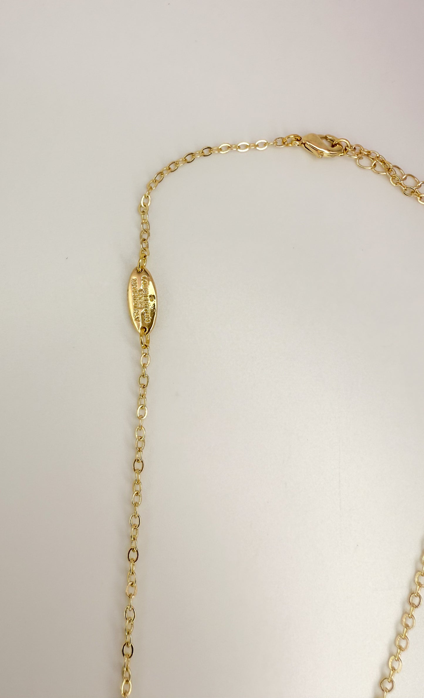High Quality LV Designer Bling Gold Adjustable Necklace